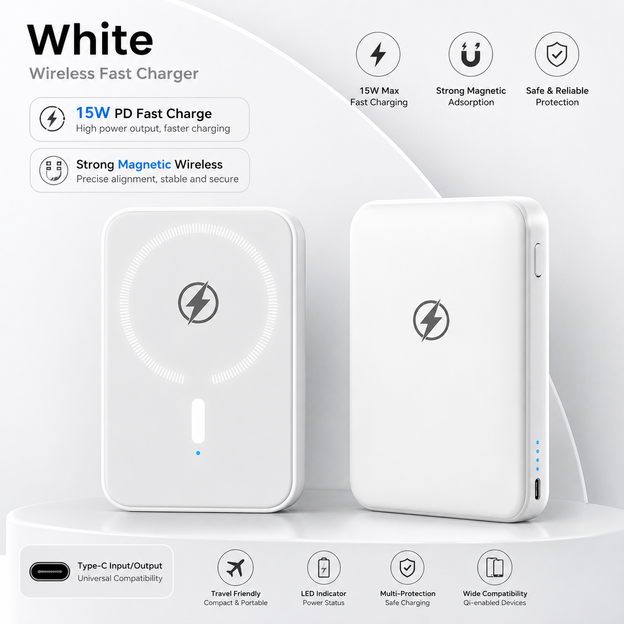 Lithium polymer wireless power bank for iphone