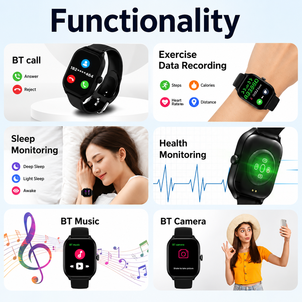 Gym smart watch for men or women