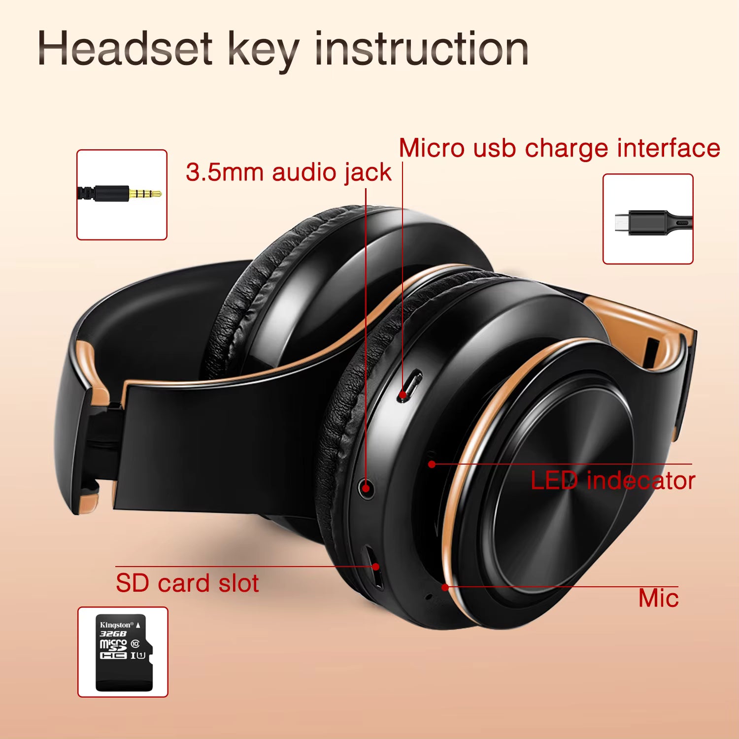 Multi-colour Bluetooth Headphones